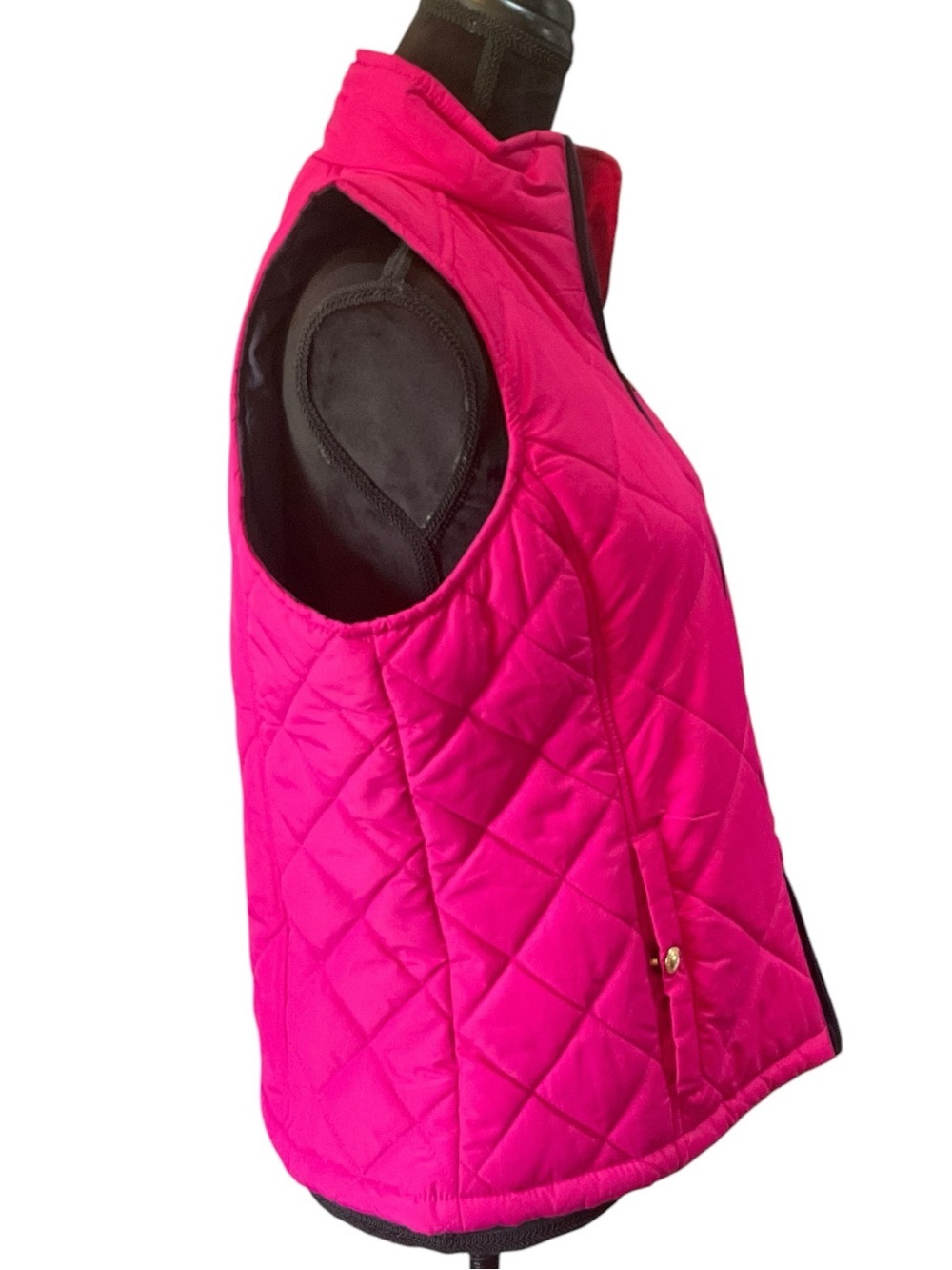 Lauren Ralph Lauren Quilted Fuchsia Vest Size Large - Picture 2 of 7